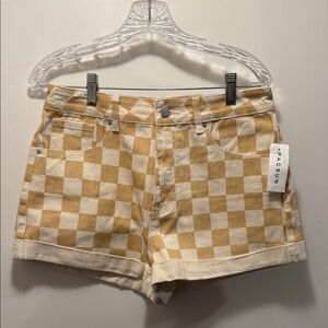 Women’s PacSun Checkered Jean Mom Shorts